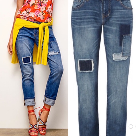 cabi patchwork jeans
